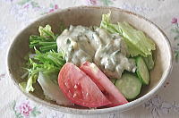 しそマヨドレッシングのサラダ