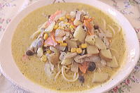 クリームスープパスタ